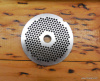 European Style Stainless 1/8" Grinder Plate for Hobart #12 Meat Grinders.